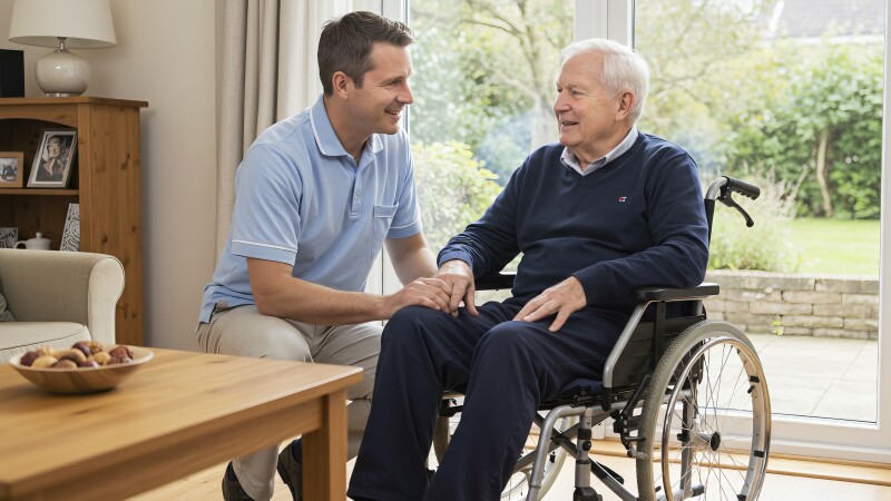 Senior, couple and drinking coffee with a love, marriage and happiness morning mindset at home. Happy smile and hug of a elderly woman and man with tea in a house kitchen together with quality time
